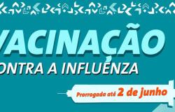Vacinação contra a influenza: prorrogada até 2 de junho
