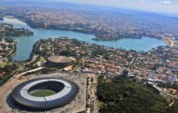 Mineirão e Lagoa da Pampulha vistos do alto