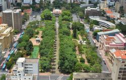 Vista do alto da Praça da Liberdade