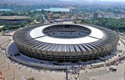 Imagem aérea do Mineirão durante o dia