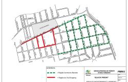 Mapa da operação de trânsito Black Friday no Barreiro.