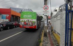 Faixas indicam pista exclusiva na Rua Padre Eustáquio