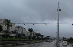 Aparelho que mede avanço de sinal em dia chuvoso